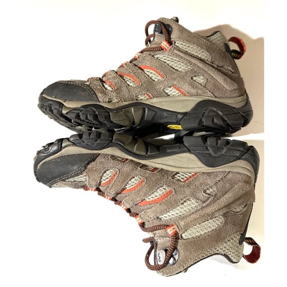 Merrell Womens Moab 2 Vent Hiking Boot Sz 5 Suede & Mesh Upper Vibram Sole Taupe - Picture 6 of 14